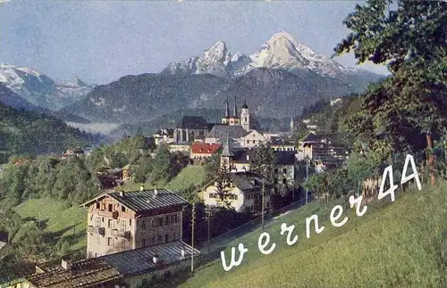 Berchtesgaden v. 1928  Teil-Stadt-Ansicht  (26171)
