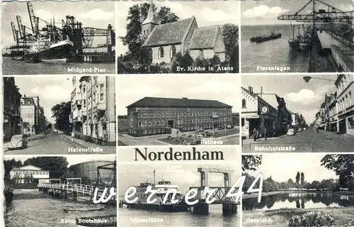 Nordenham v. 1963  9 Ansichten  - siehe Foto !!  (32598)