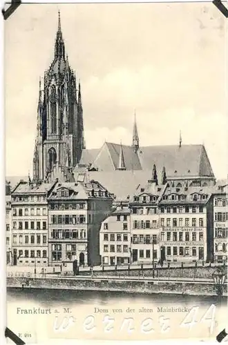 Frankfurt v. 1904  Restauration Mich. Reisinger & Restauration Jakob Engler -- siehe Foto !!  (32688)