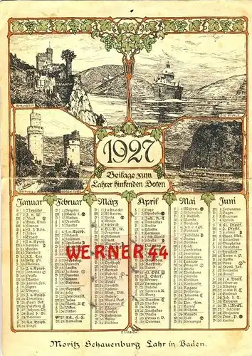 Lahr / Baden --- Beilage zum Lahrer hinsenden Boten v. 1927 -- siehe Foto !!  (32965a.)
