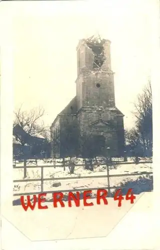 Güstrow v. 1917  Zerschossene Kirche  --  siehe Foto !!  (32969-2)