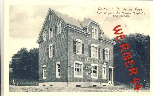 Birgden v. 1941  Restaurant Bergisches Haus der Barmer Bergbahn--Emil Diederichs --  siehe Foto !!   (35253)