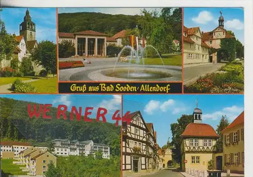 Bad Sooden-Allendorf v. 1979   5 Stadtansichten --- siehe Foto !!   (28237)