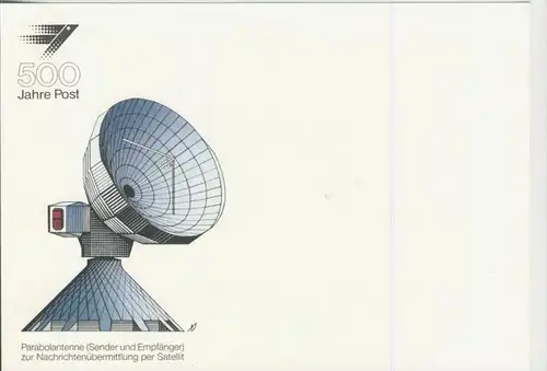 Bonn -- Werbeblatt 500 Jahre Post -- Parabolatenne  (114)