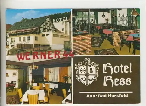 Bad Hersfeld-Aua v. 1971   Hotel Hess,Inh. Wilh. Hess  ---  siehe Foto !!   (28910)