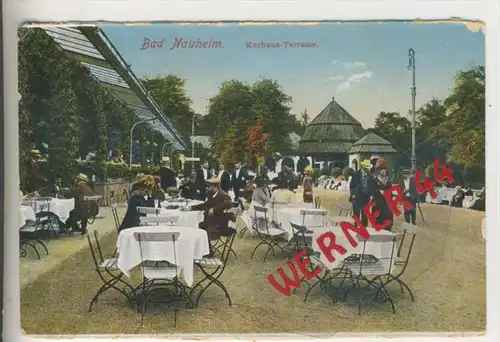 Basd Nauheim v. 1920  Die Kurhaus Terrasse  ---  siehe Foto !!   (28947)