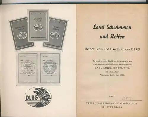 DLRG v. 1961  Lernt Schwimmen und Retten  - siehe Foto !!   (25457)