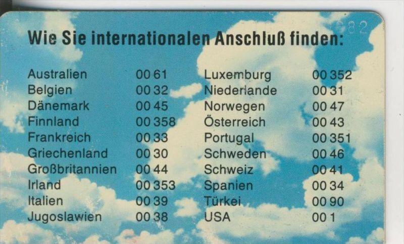 Telekom Karte V 1991 Telefonieren Im Ausland 50 Nr Oldthing Telefonkarten