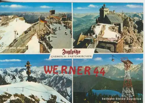 Zugspitze v. 1978  4 Ansichten  ---  siehe Foto !!   (29035)