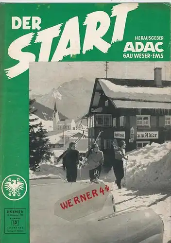 ADAC Gau Weser-Ems, Der Start  1955 - Nr. 12-- siehe beschr. !!