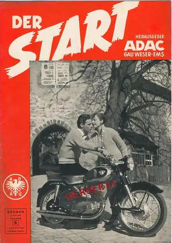 ADAC Gau Weser-Ems, Der Start  1955 - Nr. 6 -- siehe beschr. !!