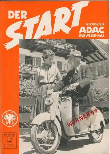 ADAC Gau Weser-Ems, Der Start  1954 - Nr. 10 -- siehe beschr. !!