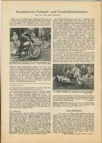 ADAC Gau Weser-Ems, Der Start  1954 - Nr. 8 -- siehe beschr. !!