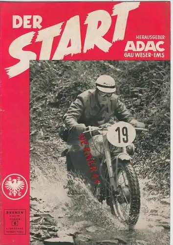 ADAC Gau Weser-Ems, Der Start  1954 - Nr. 6 -- siehe beschr. !!