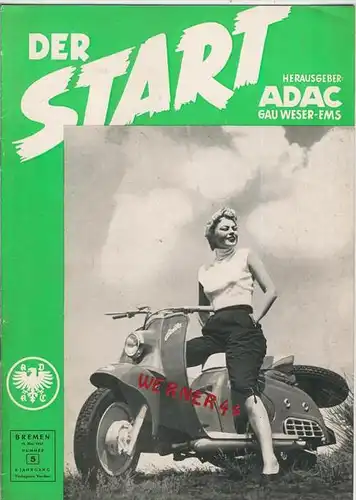 ADAC Gau Weser-Ems, Der Start  1954 - Nr. 5 -- siehe beschr. !!