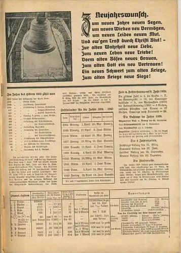 Hannoverscher Volks-Kalender von 1939  !! --  siehe Foto !!