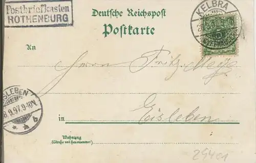 Gruss v. d. Rothenburg v. 1897  --  siehe Foto !!  (29401)