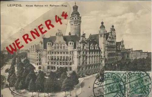 Leipzig v. 1912  Rathaus Ring ()  --  siehe Foto !!  (29405)