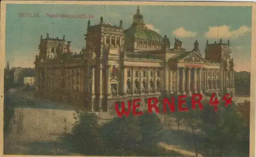 Berlin v. 1923  Reichstagsgebäude  ()  --  siehe Foto !!  (29431)