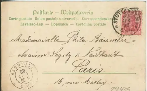 Stuttgart v. 1902   ()  --  siehe Foto !!  (29439)