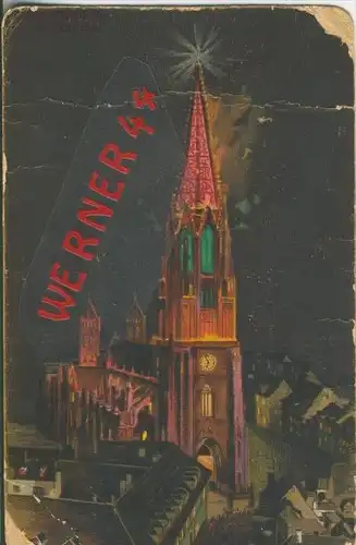 Freiburg i. Br. v. 1912  Münster und Teil-Stadt Ansicht   ()  --  siehe Foto !!  (29442)