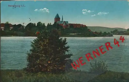 Ratzeburg v. 1915  Teil-Stadt-Ansicht   ()  --  siehe Foto !!  (29454)