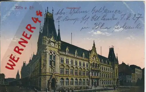 Köln v. 1916  Die Hauptpost  ()  --  siehe Foto !!  (29463)