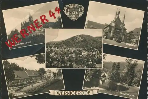 Wernigerode v. 1959  5 Ansichten  --  siehe Foto !!  (29244)