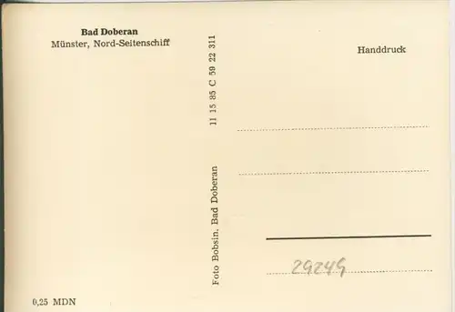 Bad Doberan v. 1966  Münster, Nord-Seitenschiff --  siehe Foto !!  (29249)