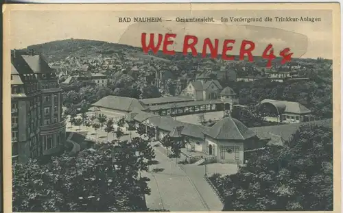 Bad Nauheim v. 1929  Gesamtansicht mit Trinkkur Anlagen  ()  --  siehe Foto !!  (29571)