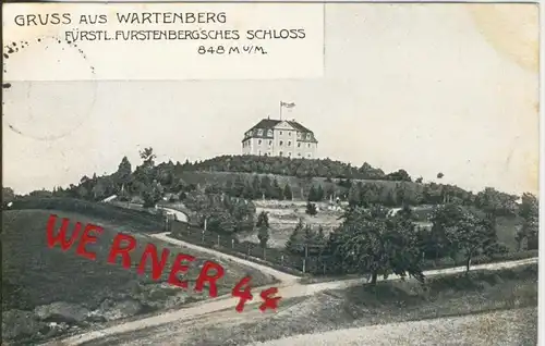 Geisingen v. 1916  Fürstl. Fürstenberg`sches Schloß - Wartenberg  --  siehe Foto !!  (29601)