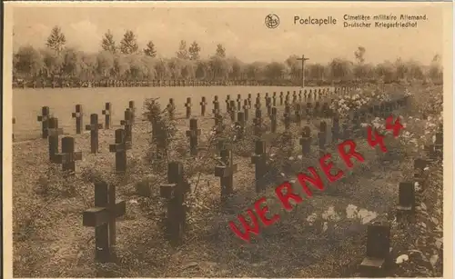 Poelcapelle v. 1916 Deutscher Kriegsfriedhof -- siehe Foto !!  (29627)