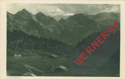 Berchtesgadener Land v. 1928  Die Gotzenalmen gegen Übergosse Alpe -- siehe Foto !!  (29816)
