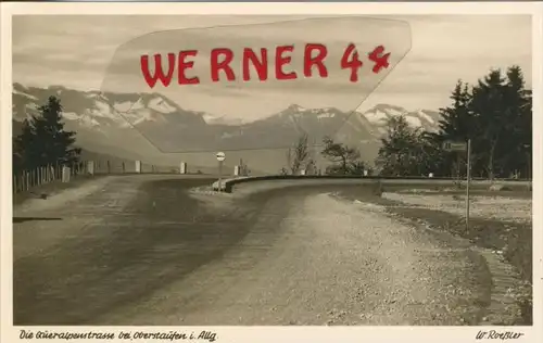 Bei Oberstaufen v. 1955  Die Queralpenstrasse -- siehe Foto !!  (29852)