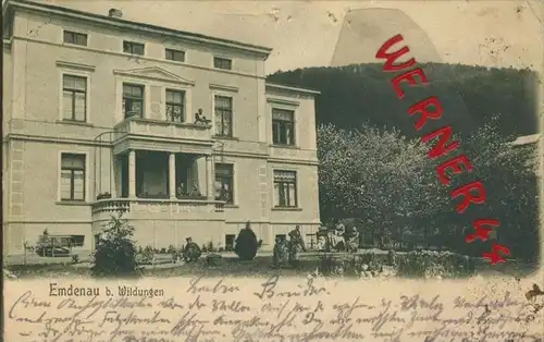 Emdenau b. Wildungen v. 1909  Hotel-- siehe Foto !!  (29914)