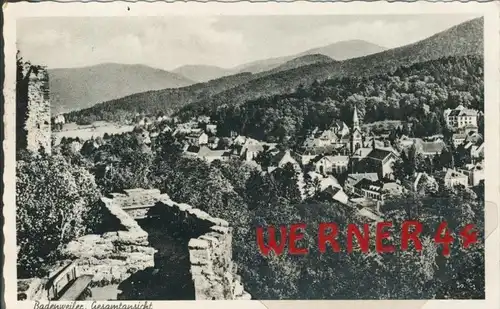 Badenweiler v. 1964  Teil-Stadt-Ansicht  --  siehe Foto !!  (29962)
