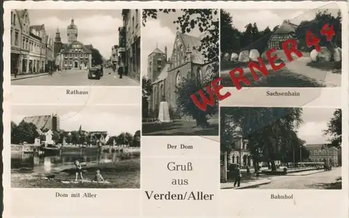 Gruss aus Verden v. 1959  5 Ansichten --  siehe Foto !!  (30021)