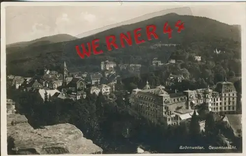 Badenweiler v. 1937  Teil-Stadt-Ansicht  --  siehe Foto !!  (30079)
