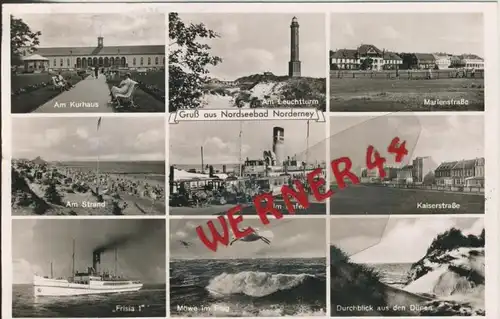 Norderney v. 1957  9 Ansichten  --  siehe Foto !!  (30136)