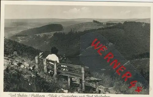 Bad Sachsa v. 1955  Blick vom Ravensberg nach Bad Lauterberg --  siehe Foto !!  (30152)