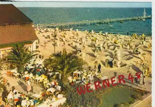 Ostseeheilbad Grömitz v. 1974 Strandhalle,Terrasse und Bad der Sonnenseite  --  siehe Foto !!  (30737)