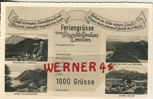 Walchenseewerk v. 1964  4 Ansichten  --  siehe Foto !!  (30761)