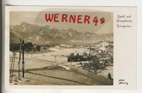 Kocel v. 1938  Dorfansicht im Winter  (30955)