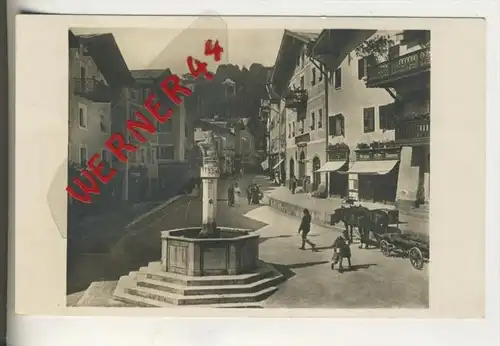 Berchtesgaden v. 1930  Marktplatz mit Pferdegespann   (30956)