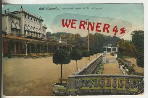 Bad Nauheim v. 1910   Kurhausterasse mit Musiktempel  (31003)