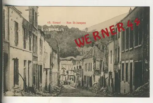 Dinant v. 1916  Rue St-Jacques zerstört   (31251)