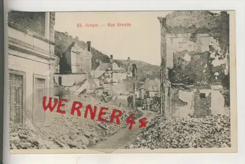 Dinant v. 1916  Rue Grande zerstört   (31252)
