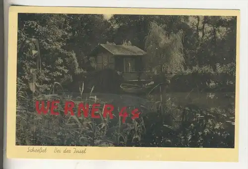 Scheeßel v. 1940  Bein der Insel  mit Hütte  (31293)