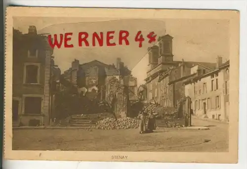 Stenay v. 1916  Zerstörte Häuser  (31380)