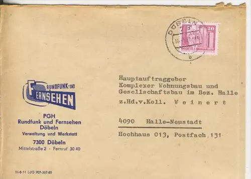 PGH Rundfunk und Fernseh Döbeln (Saale) vom 16.06.1981   (37004)